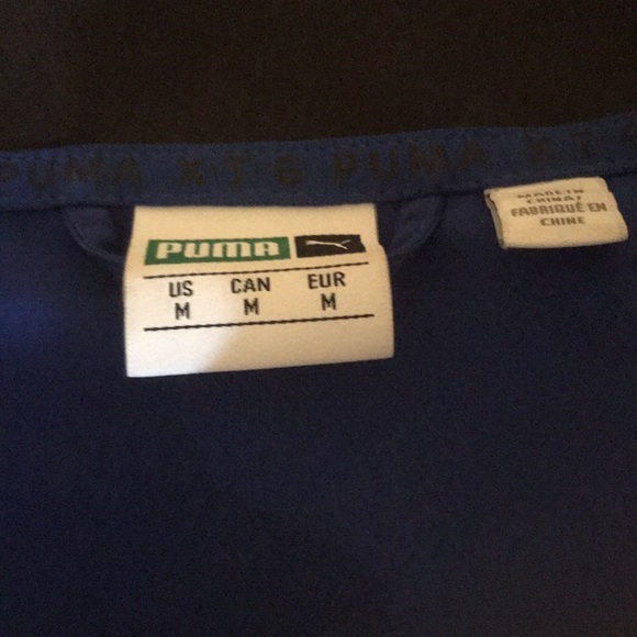 Puma Men’s Blue Track jacket Size Medium Jacket Mint Condition - Picture 4 of 9